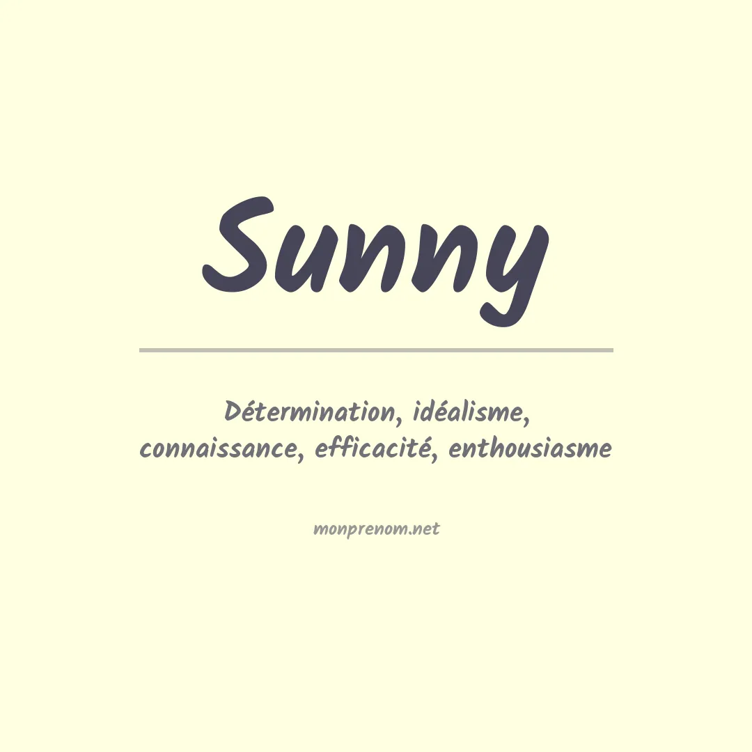 Signification du Prénom Sunny