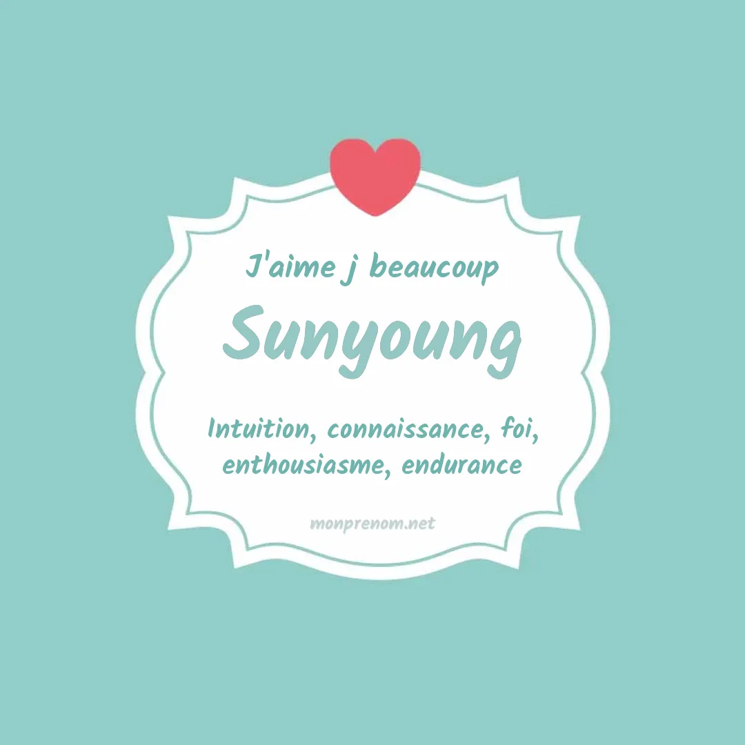 j'aime beaucoup Sunyoung