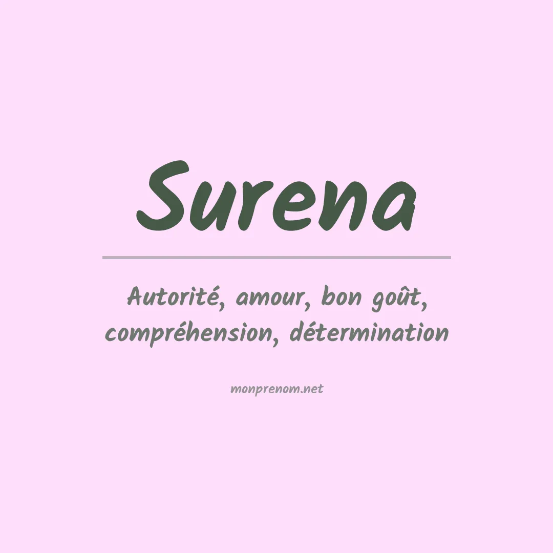 Signification Du Pr nom Surena