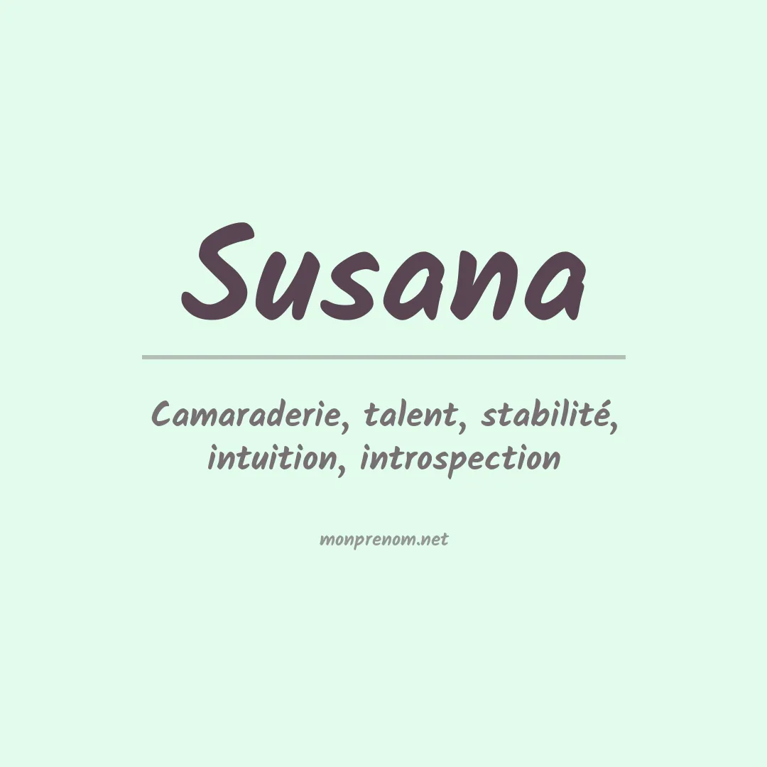 Signification du Prénom Susana