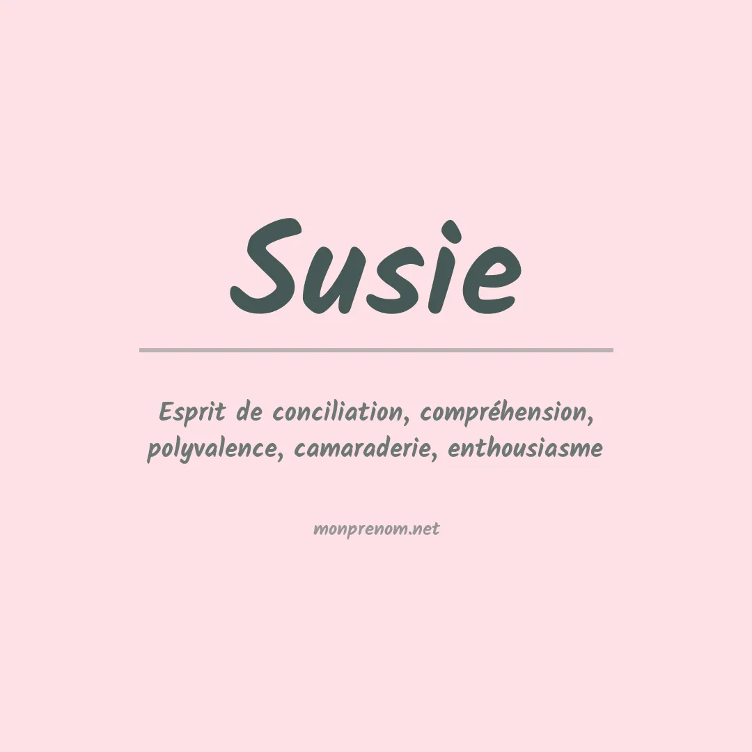 Signification du Prénom Susie