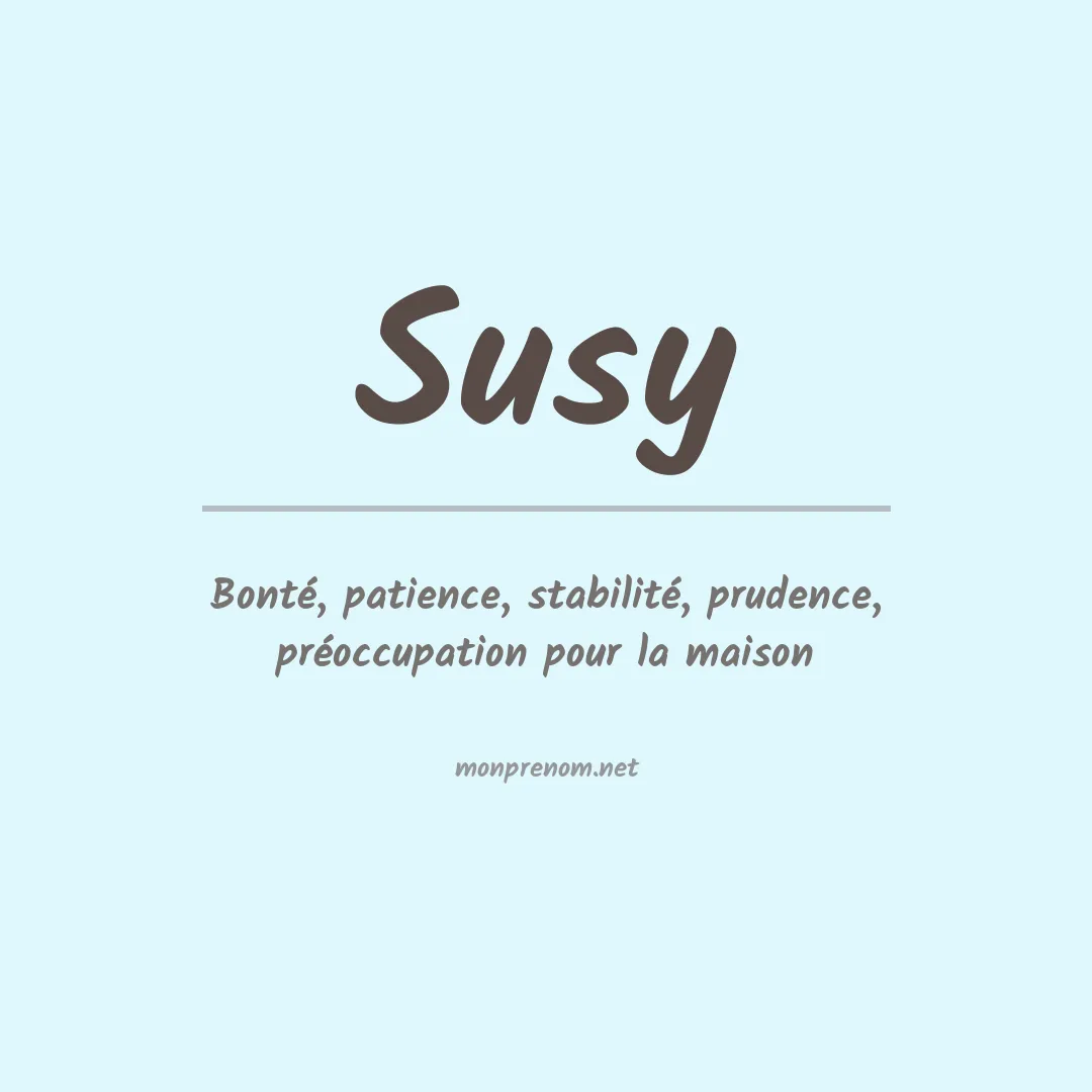 Signification du Prénom Susy