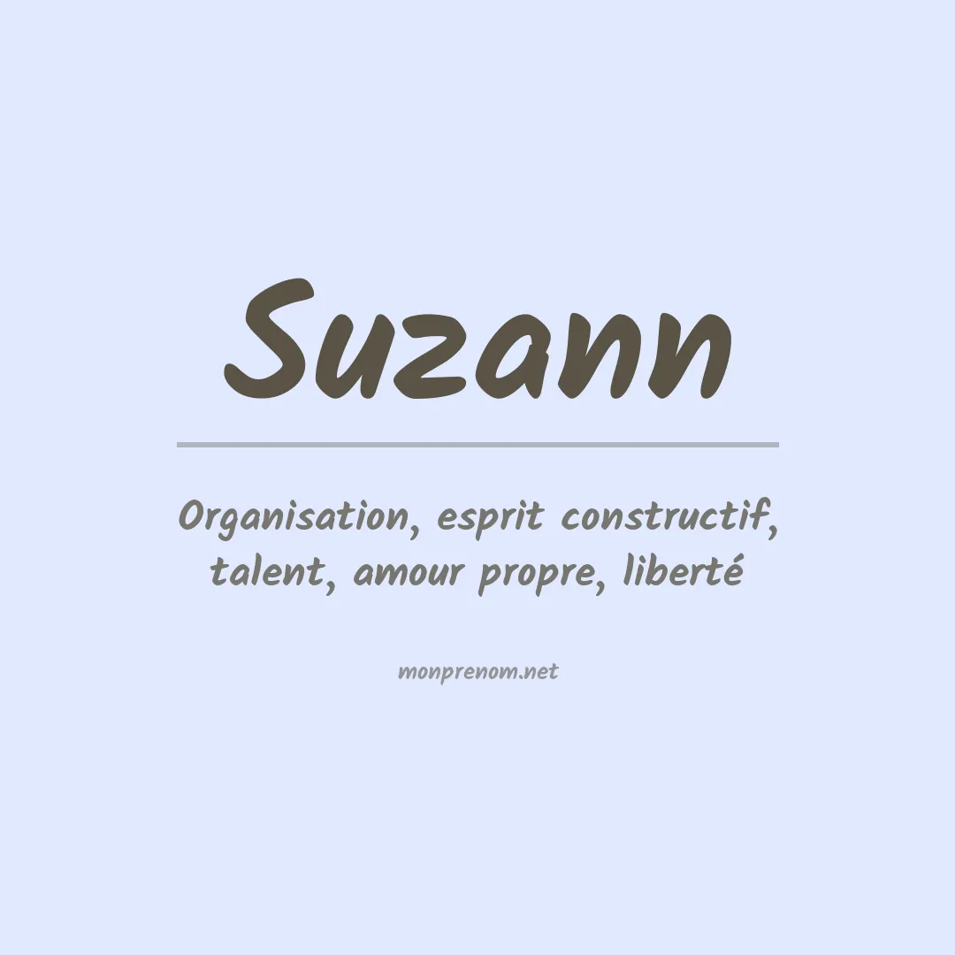 Signification du Prénom Suzann