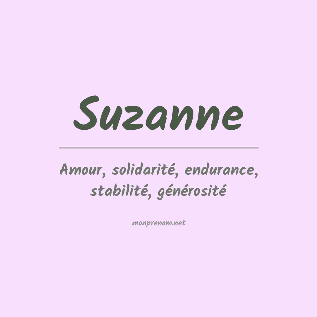 Signification du Prénom Suzanne
