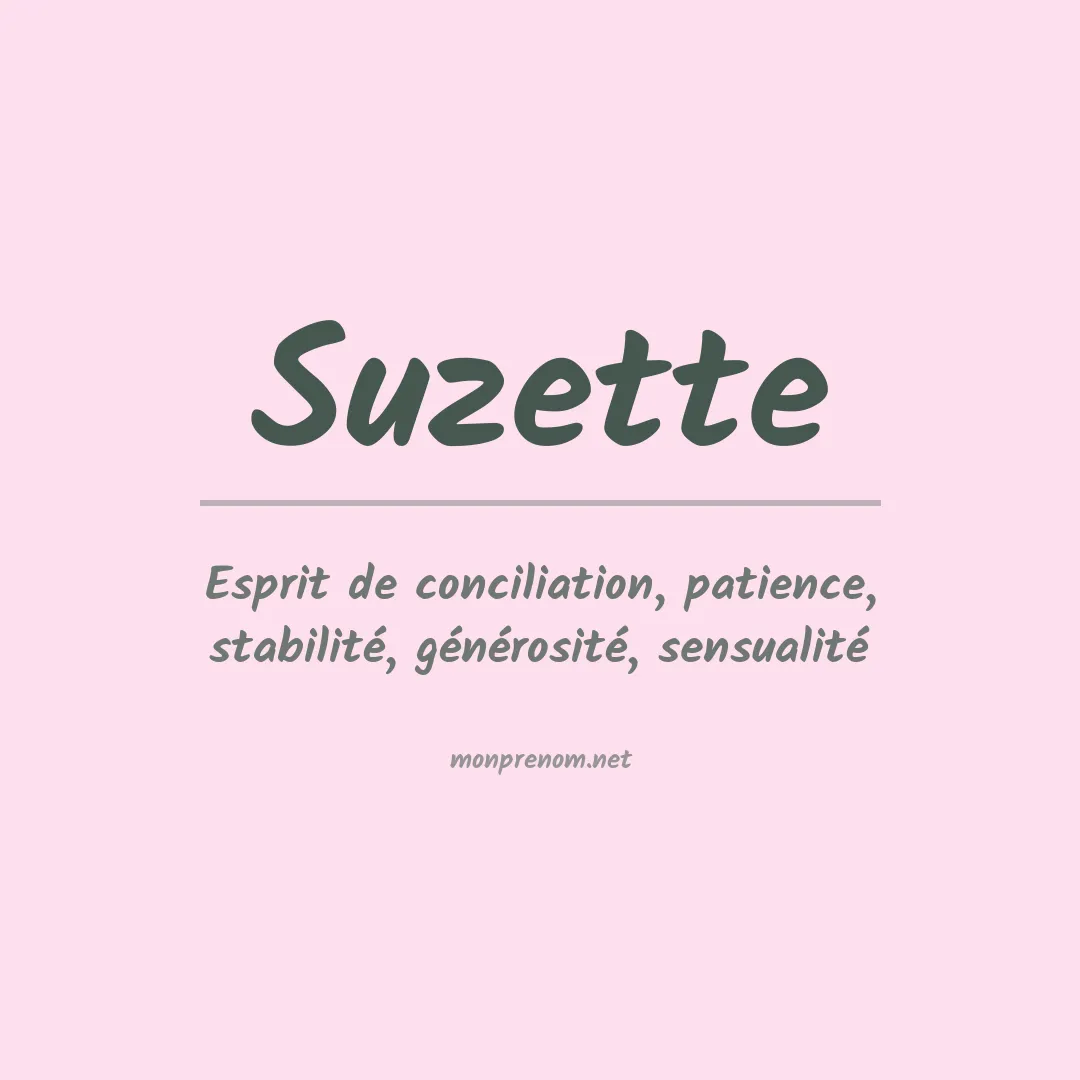 Signification du Prénom Suzette