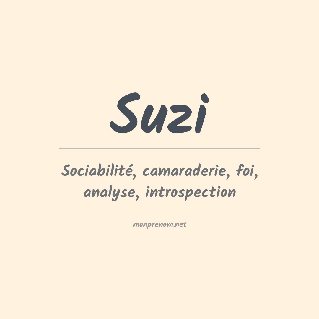 Signification du Prénom Suzi