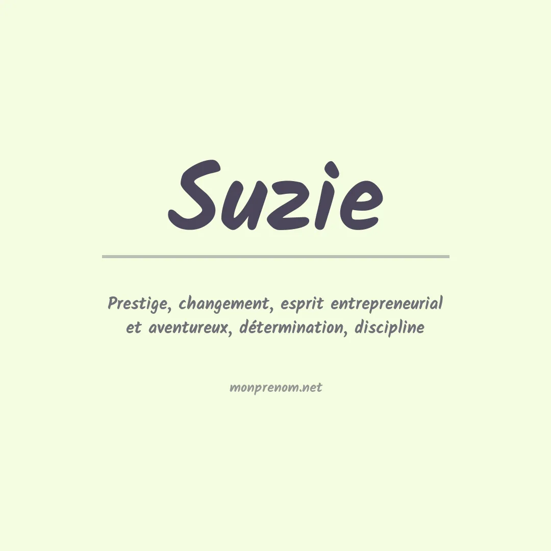 Signification du Prénom Suzie