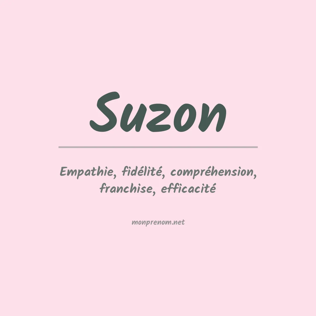 Signification du Prénom Suzon Signification du Prénom Suzon