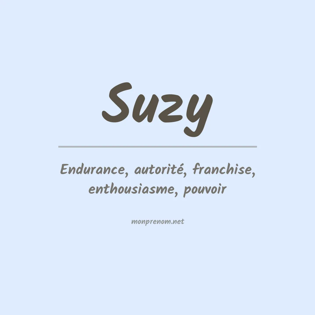 Signification du Prénom Suzy