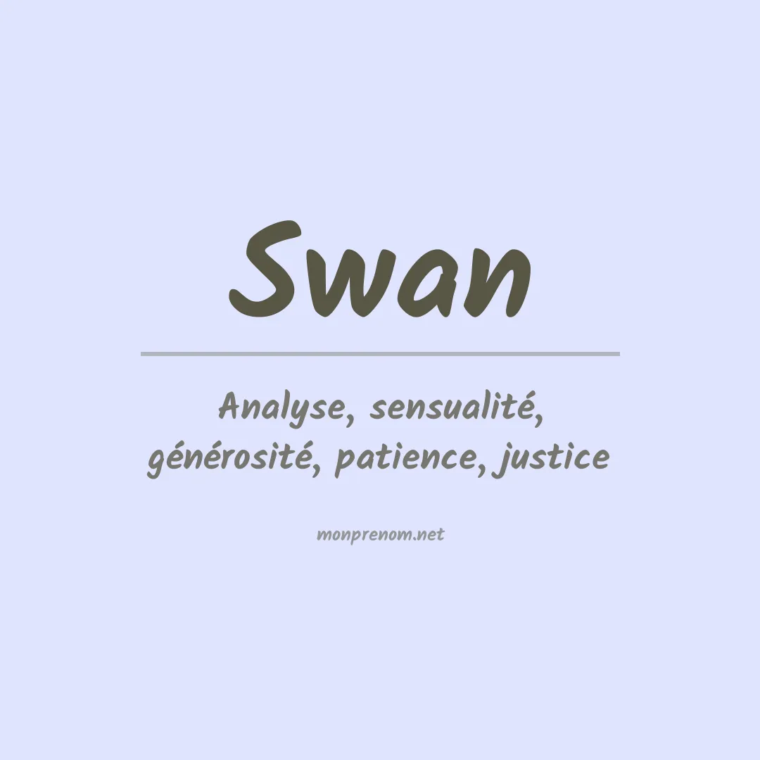 Signification du Prénom Swan