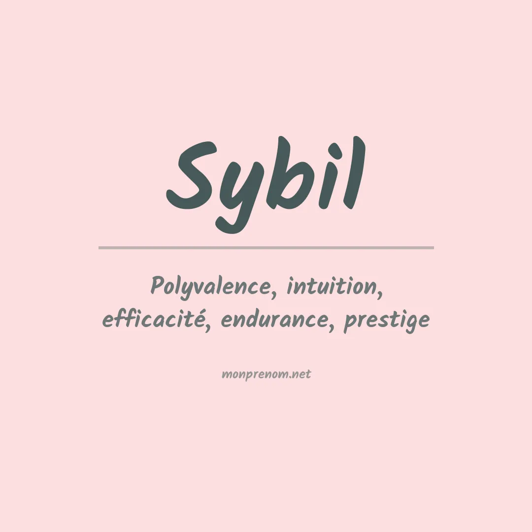 Signification du Pr nom Sybil