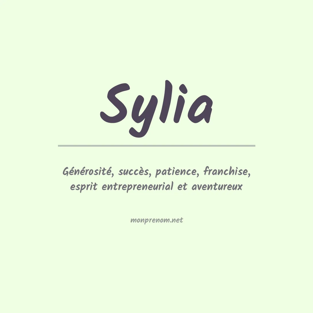 Signification du Prénom Sylia Signification du Prénom Sylia