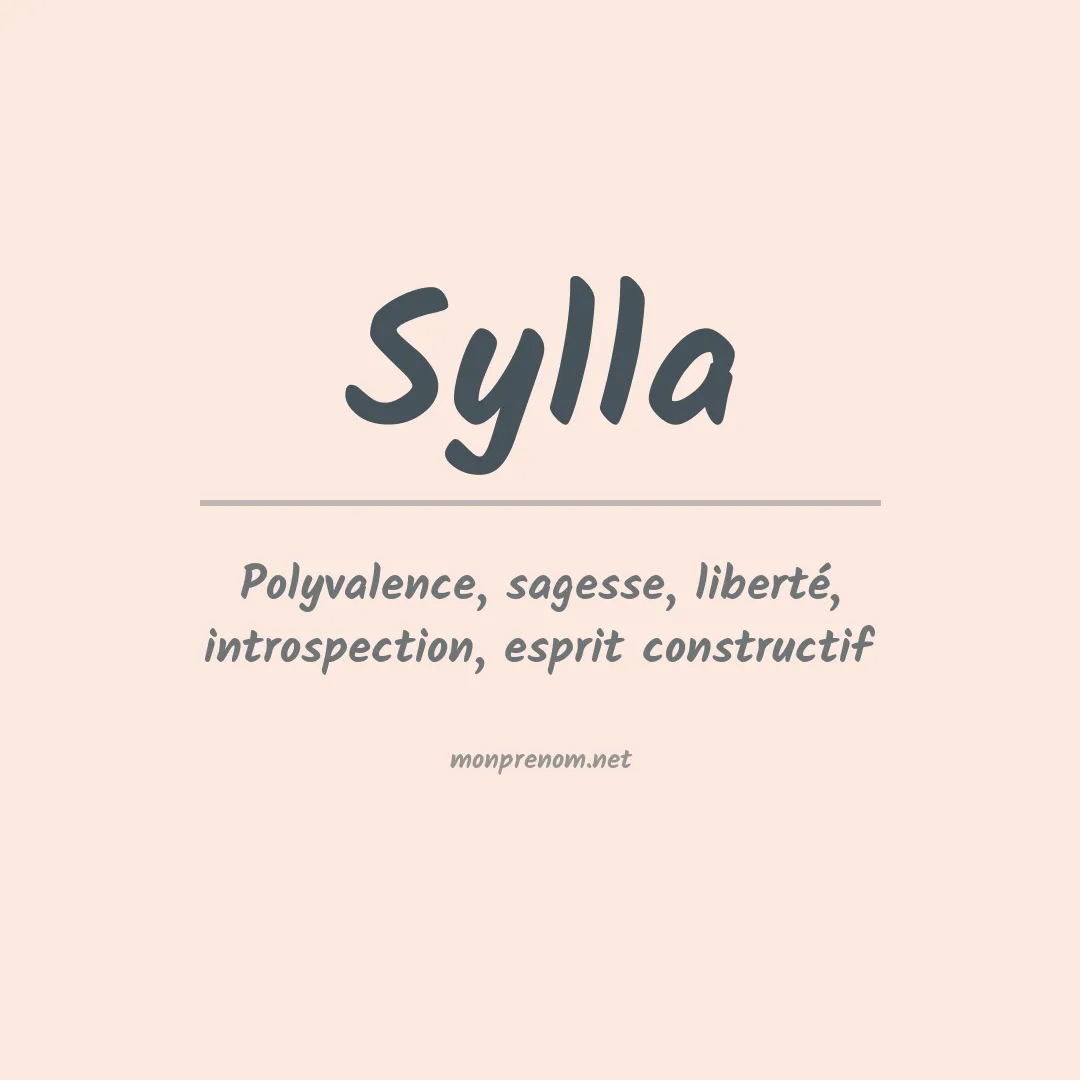 Signification du Prénom Sylla