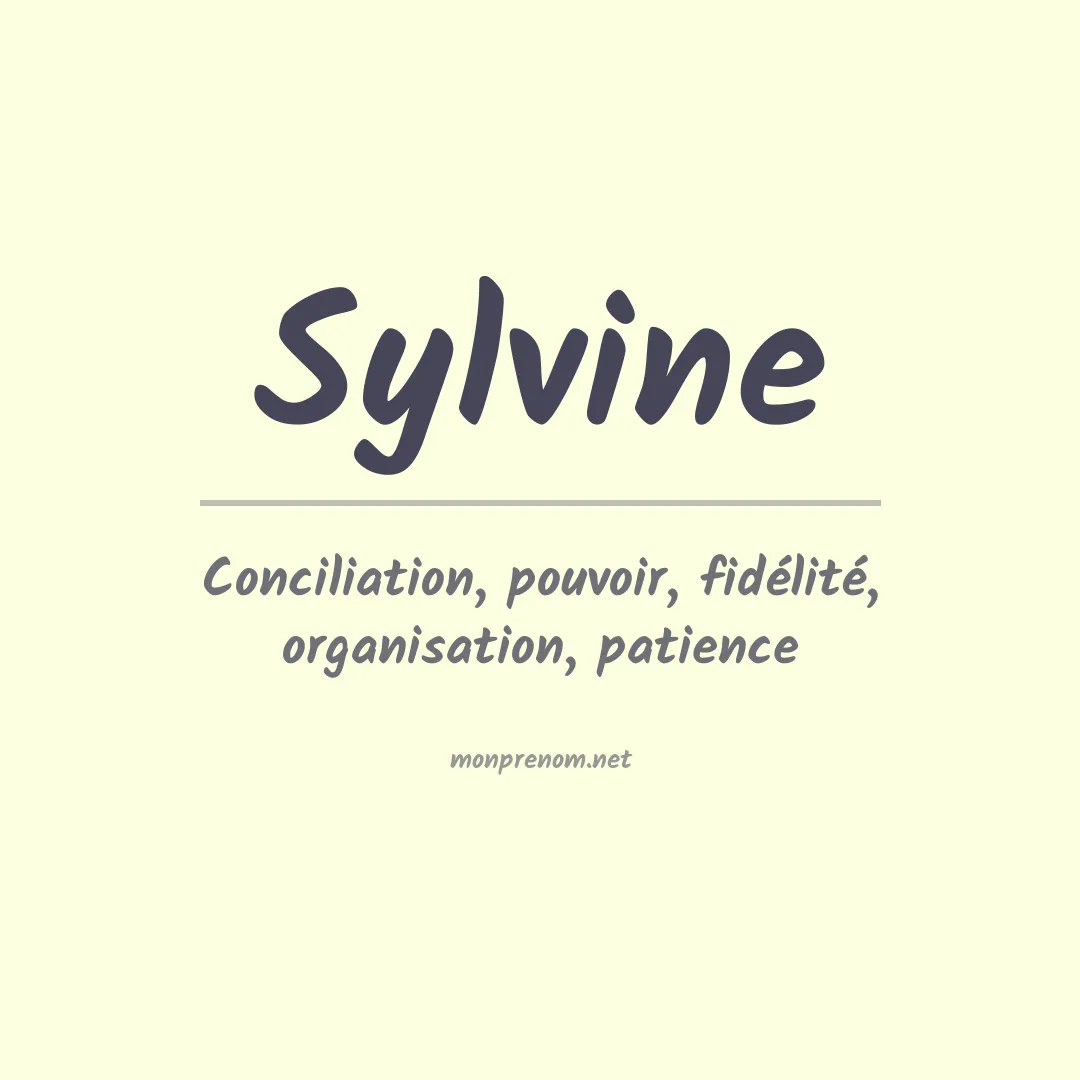 Signification du Prénom Sylvine Signification du Prénom Sylvine