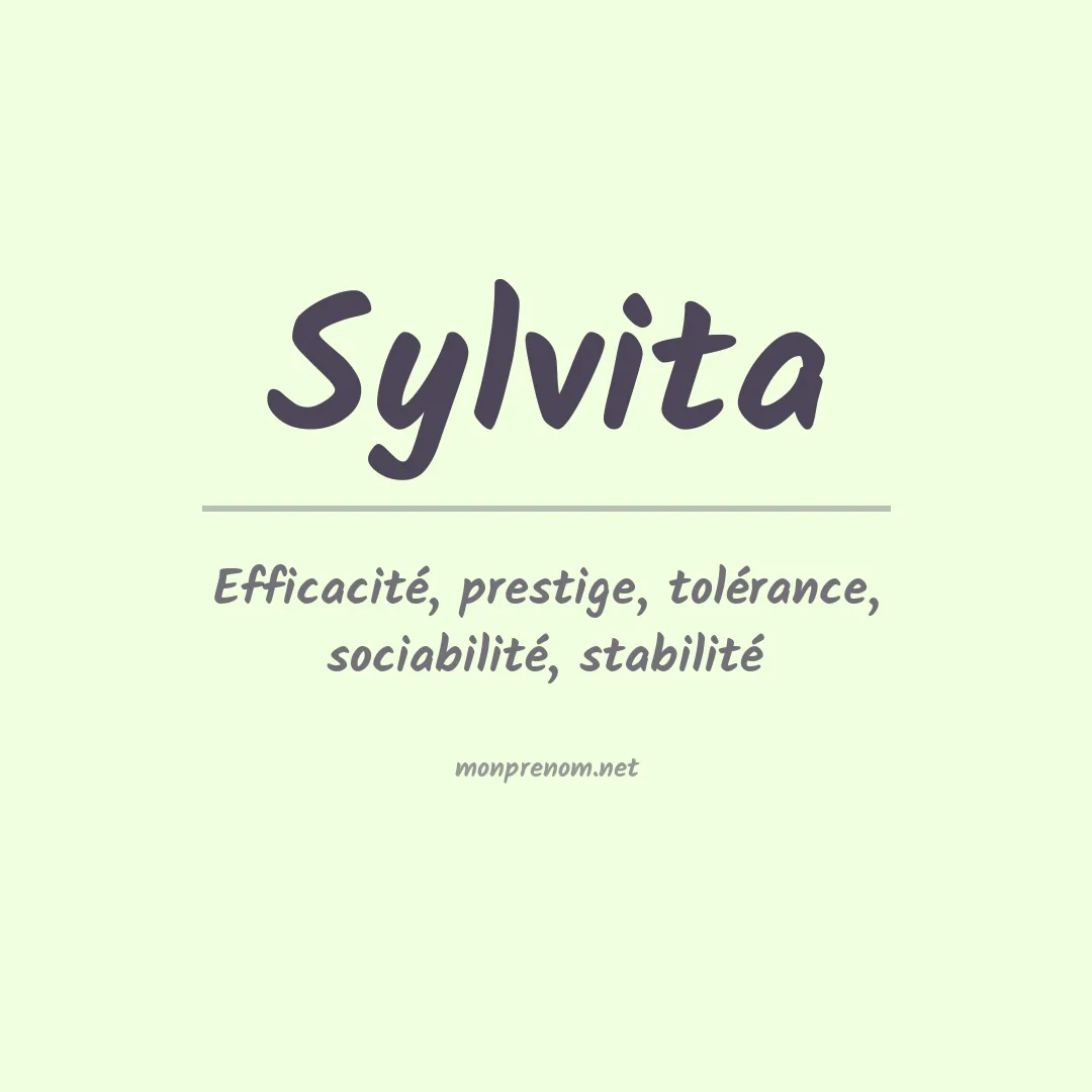 Signification du Prénom Sylvita Signification du Prénom Sylvita
