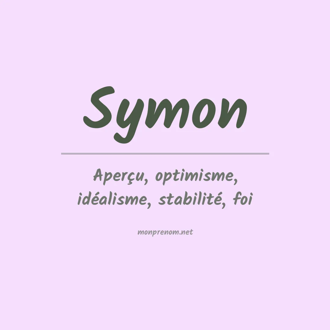 Signification du Prénom Symon