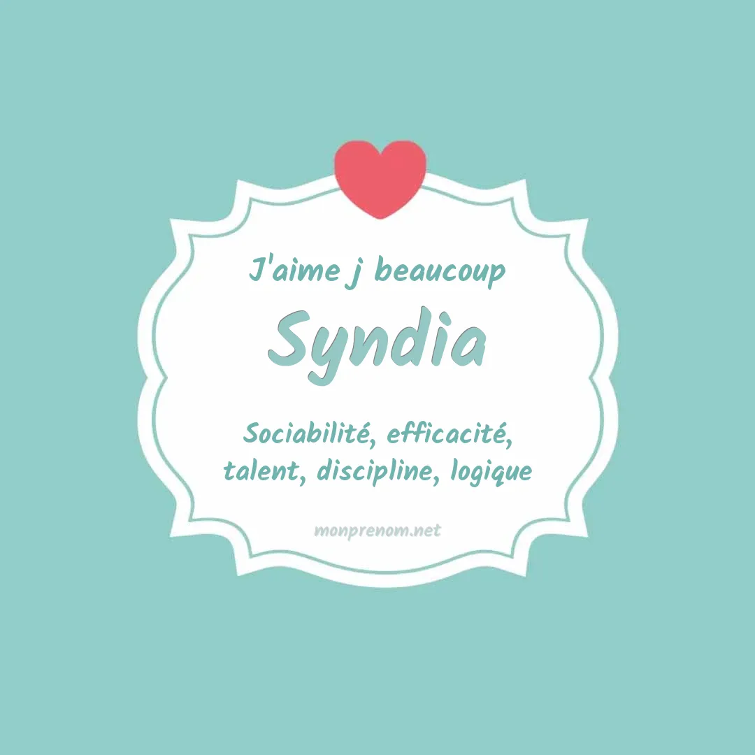 j'aime beaucoup Syndia