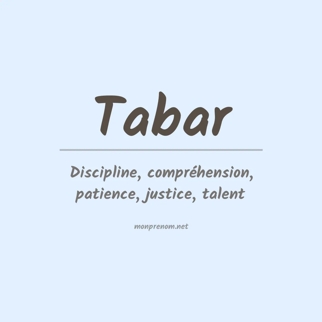 Signification du Prénom Tabar