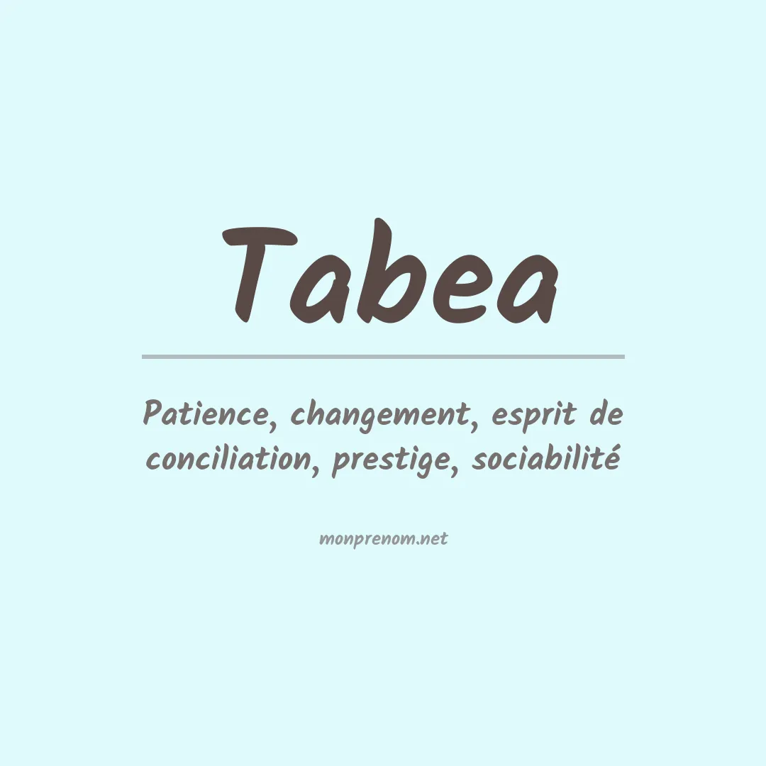 Signification du Prénom Tabea