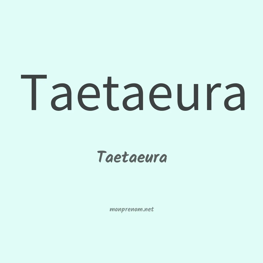 Taetaeura en chino