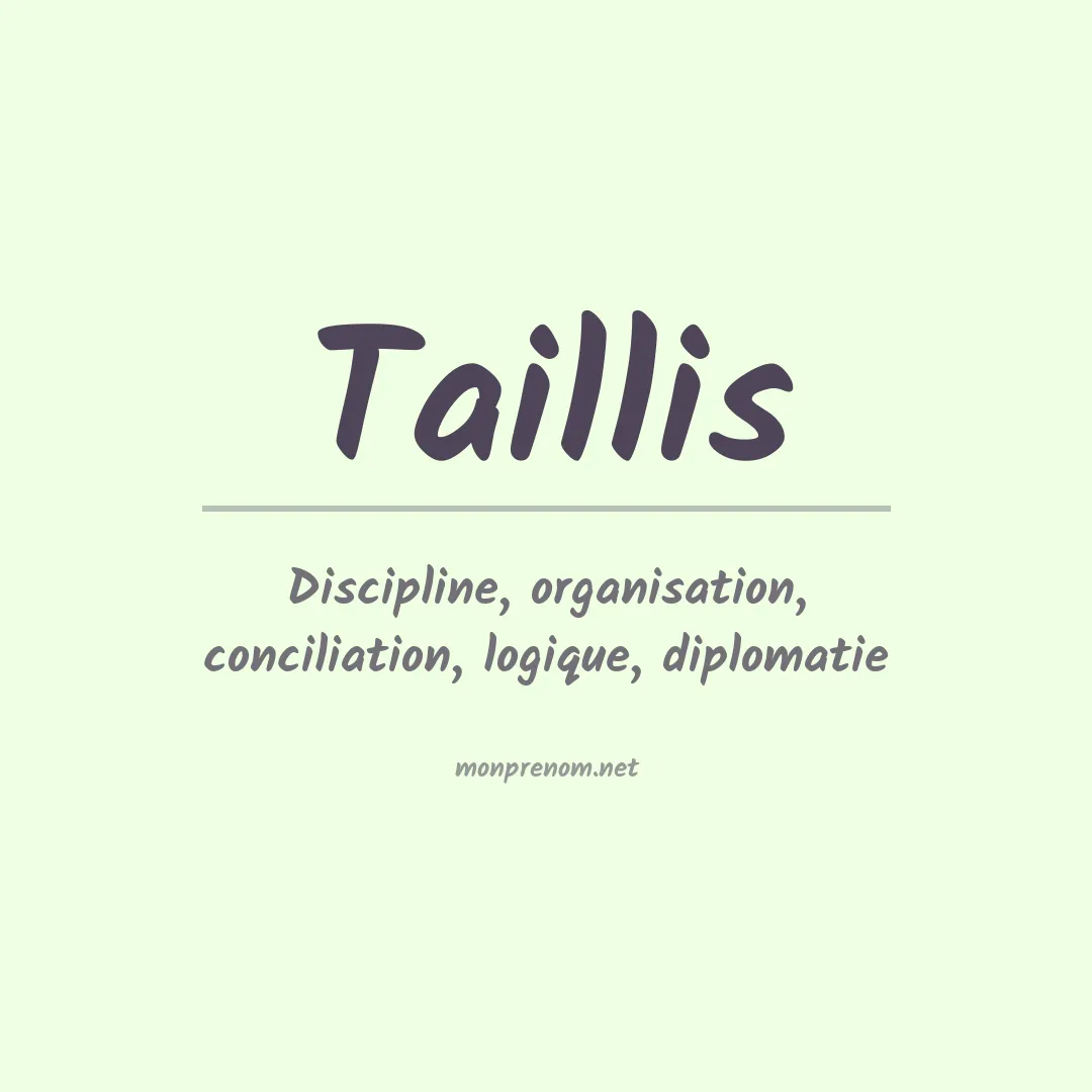 Signification du Prénom Taillis Signification du Prénom Taillis
