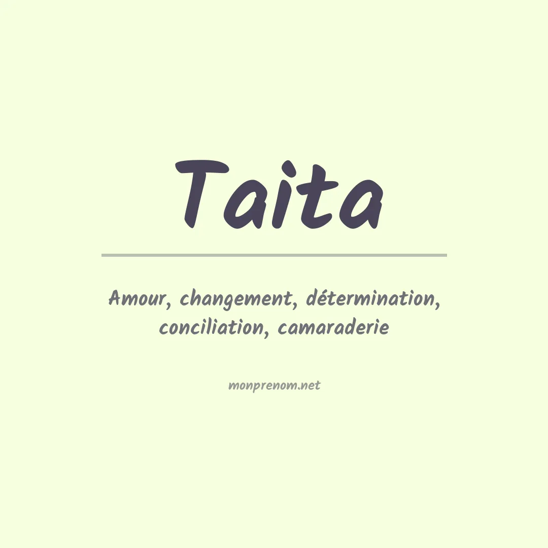 Signification du Prénom Taita Signification du Prénom Taita