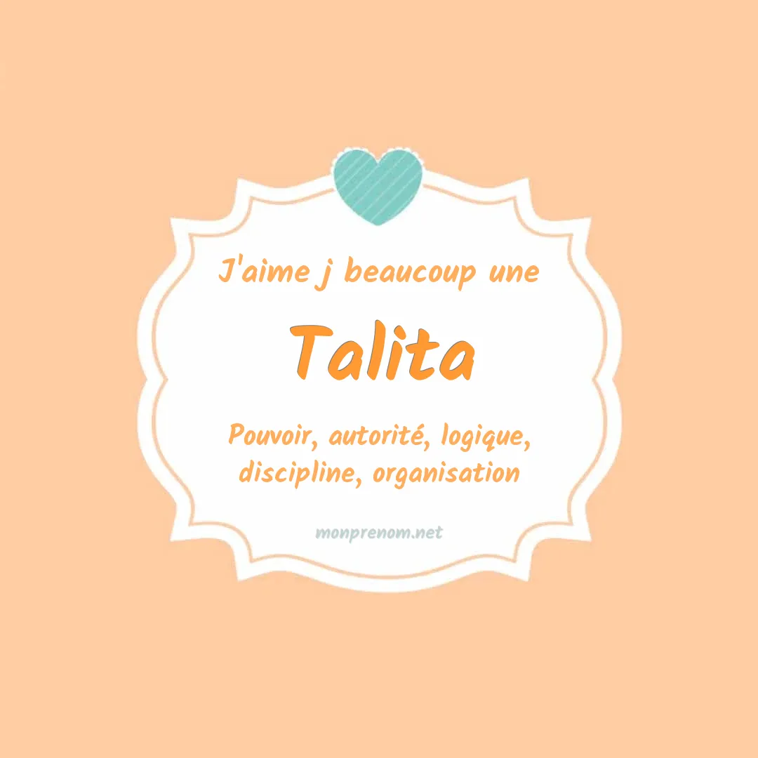 j'aime beaucoup Talita