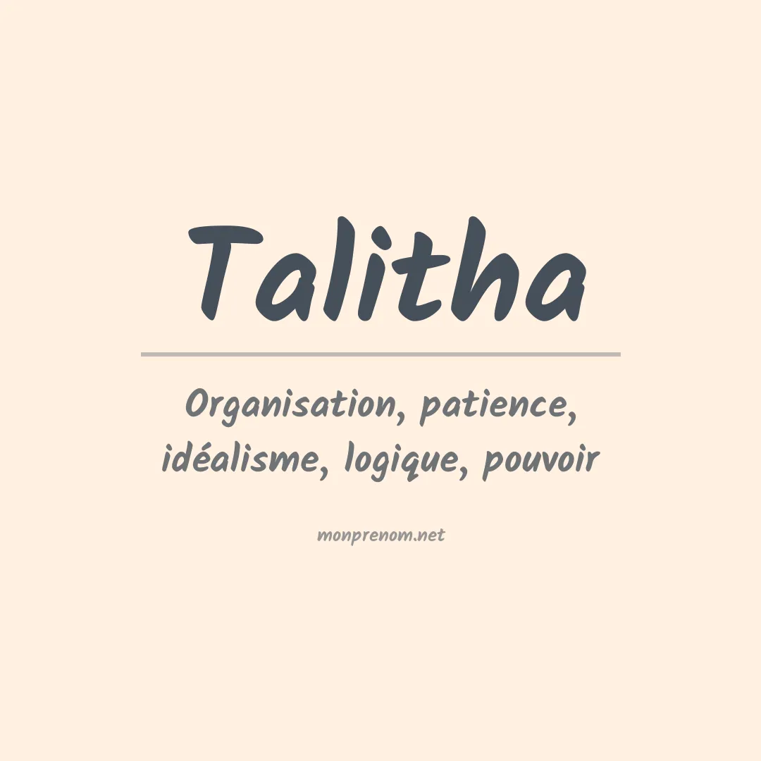 Signification du Prénom Talitha