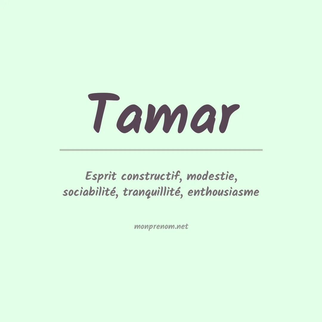 Signification du Prénom Tamar