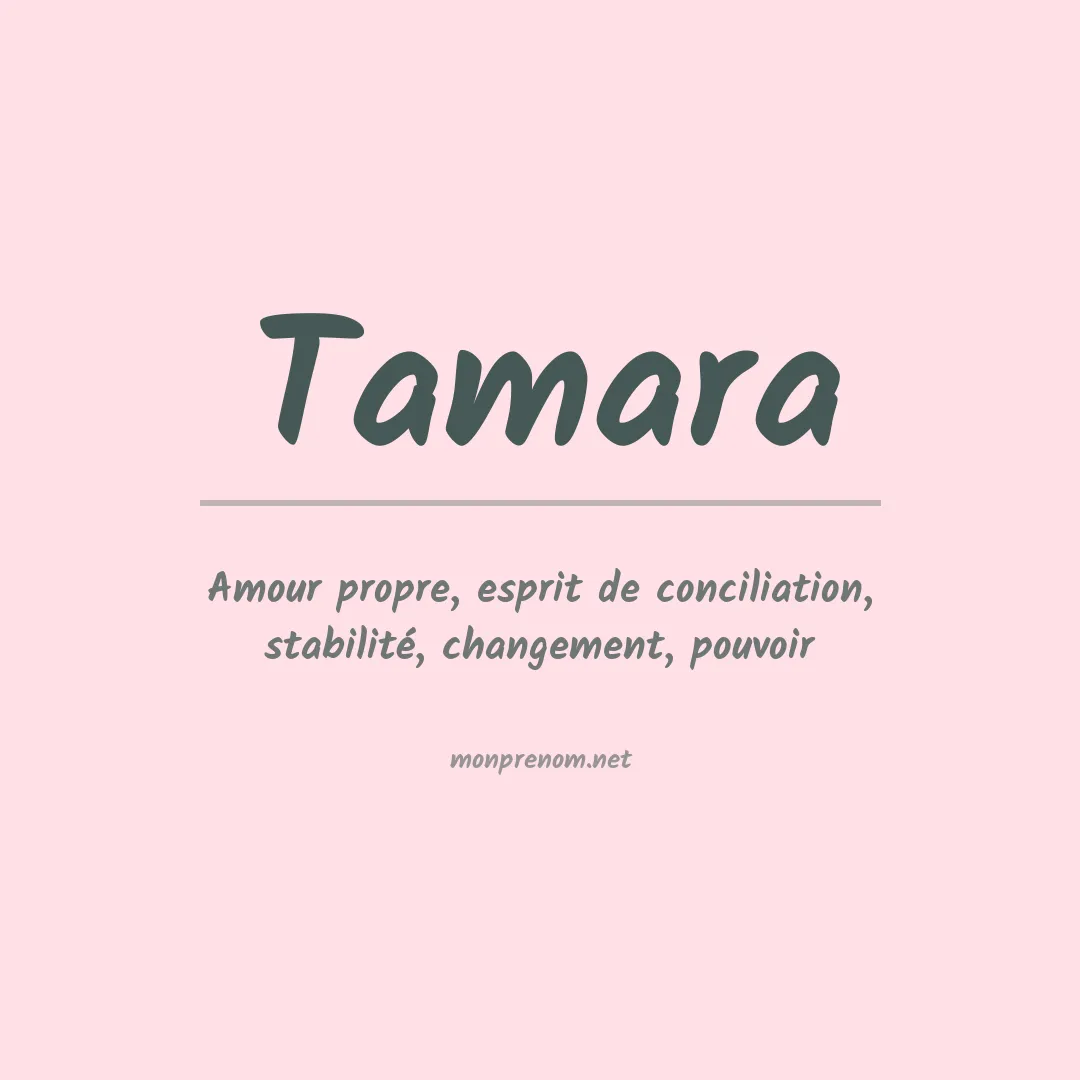 Signification du Prénom Tamara