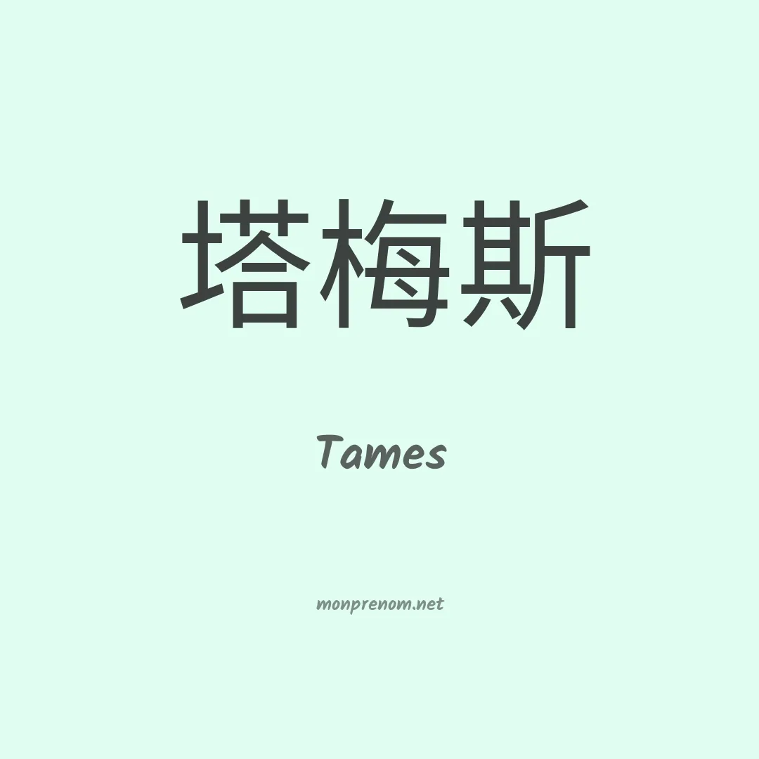 Tames en chino