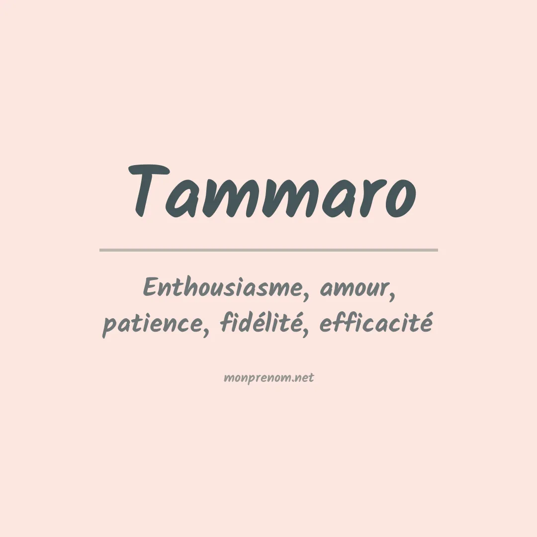 Signification du Prénom Tammaro