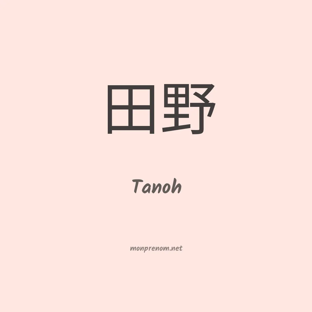 Tanoh en chino