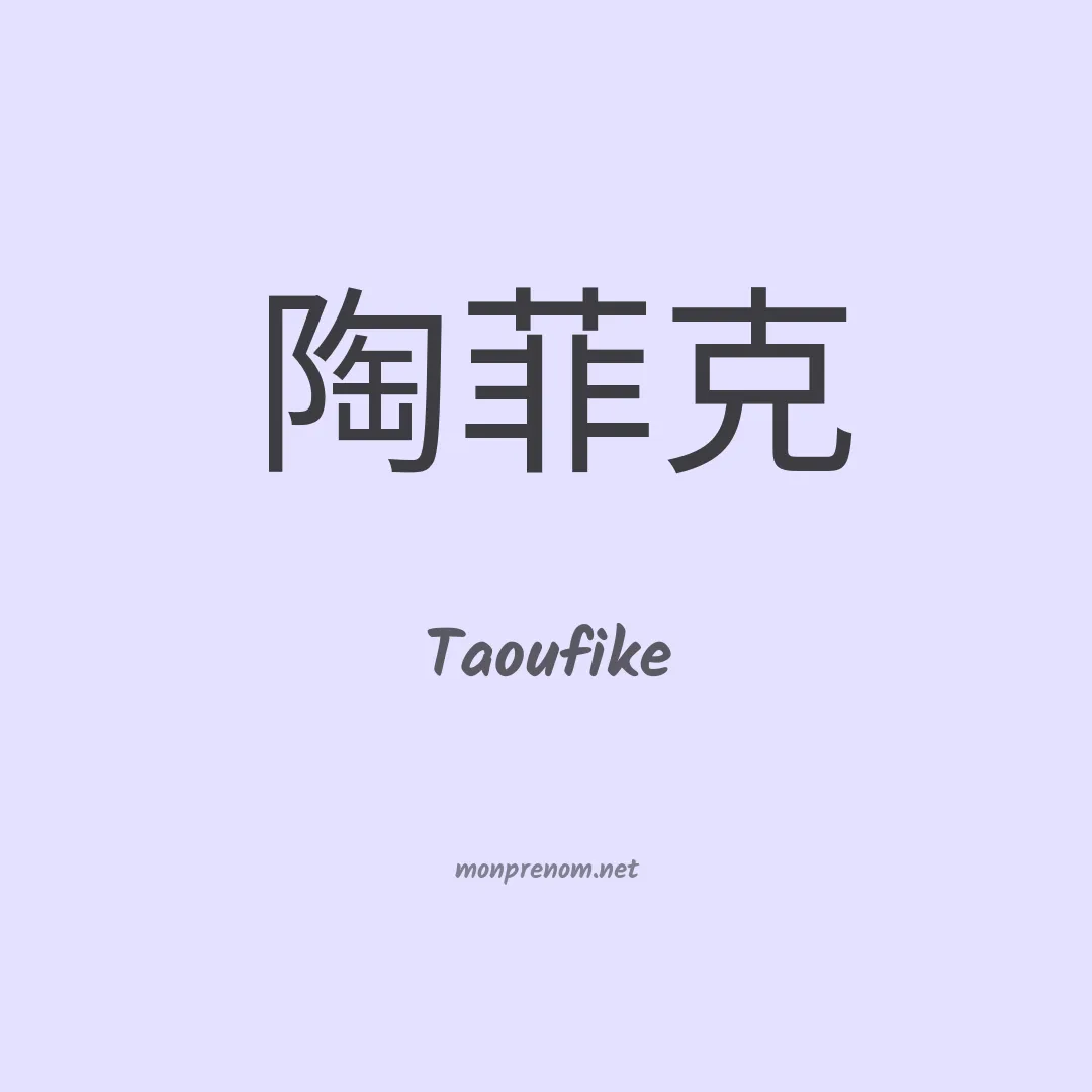 Taoufike en chino