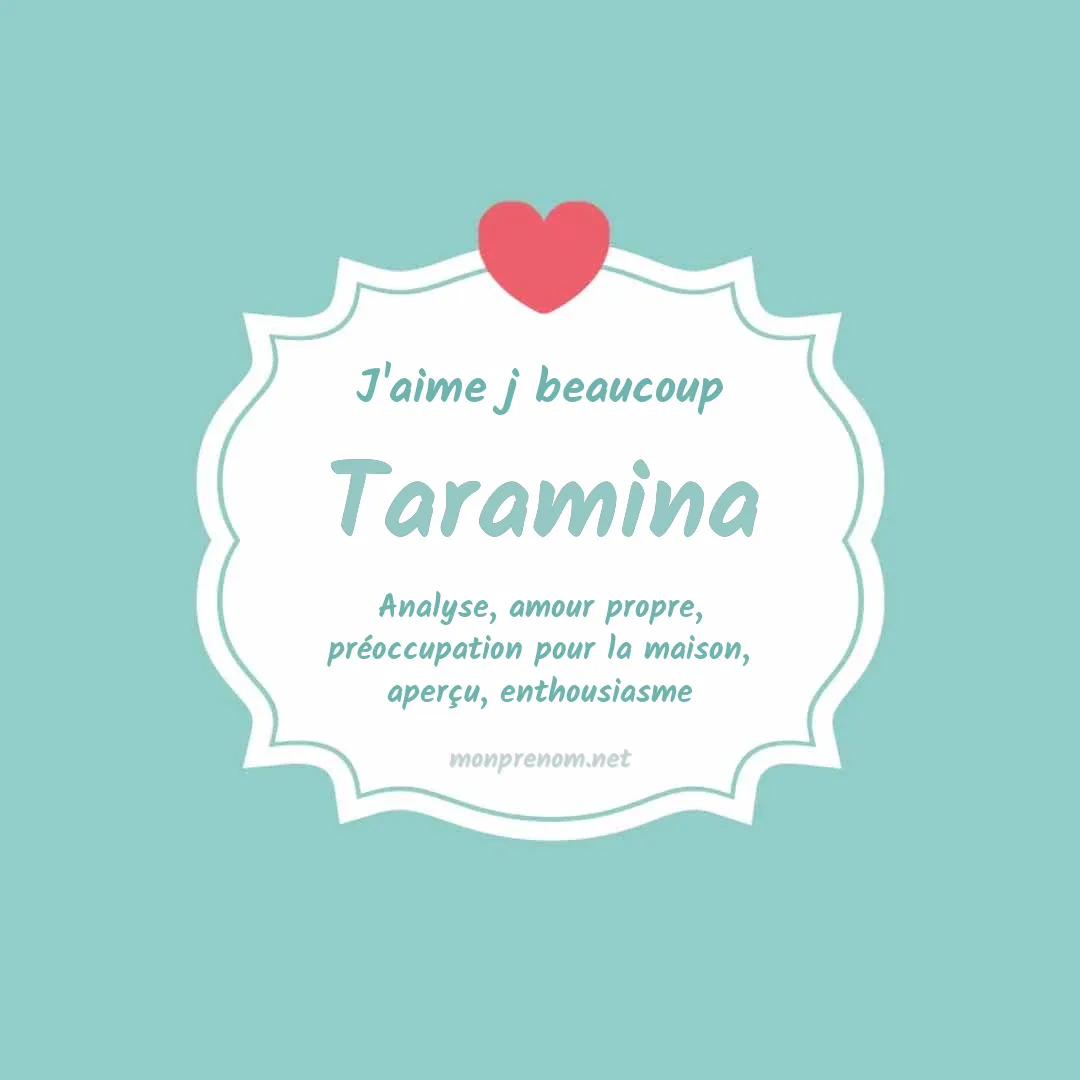 j'aime beaucoup Taramina
