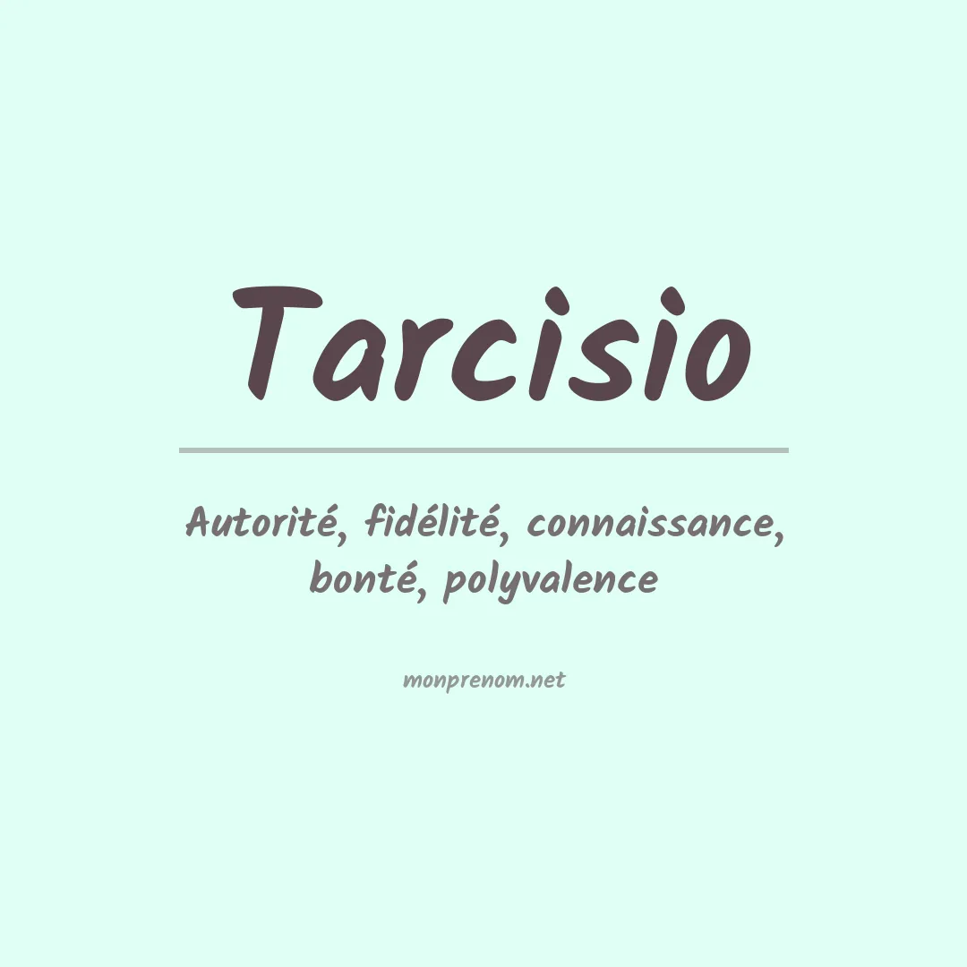 Signification du Prénom Tarcisio