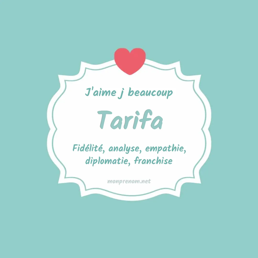 j'aime beaucoup Tarifa