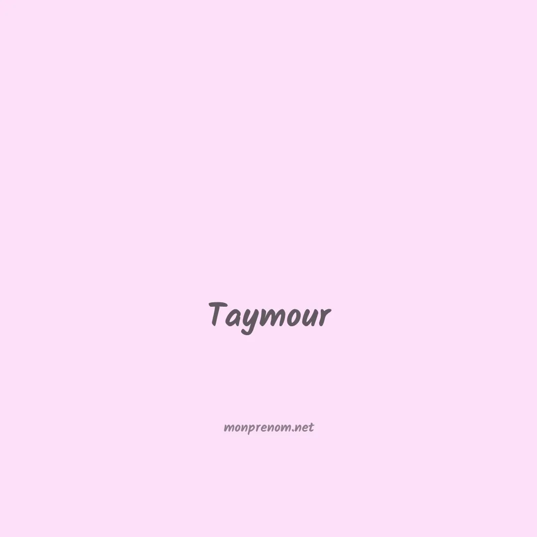 Taymour en chino