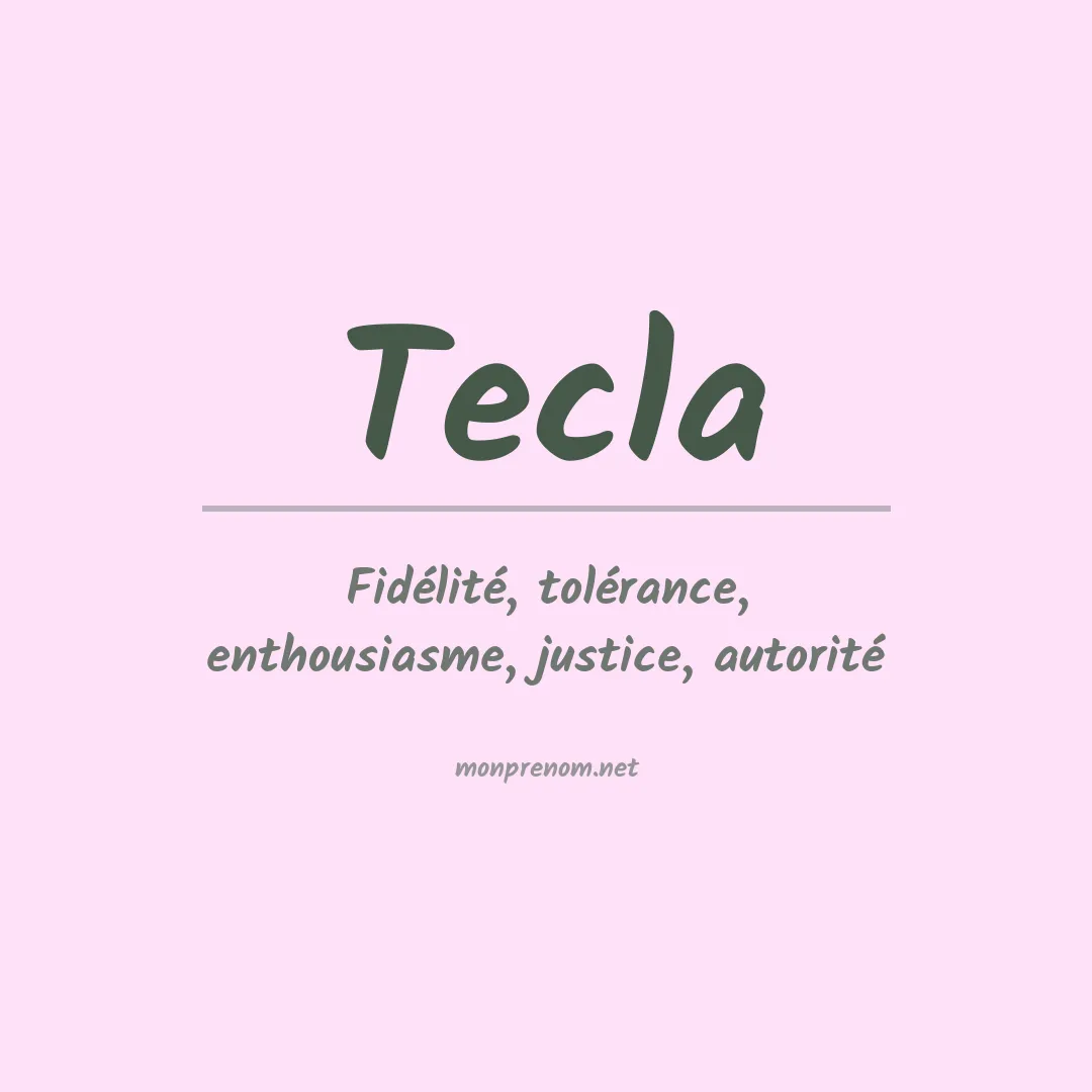 Signification du Prénom Tecla
