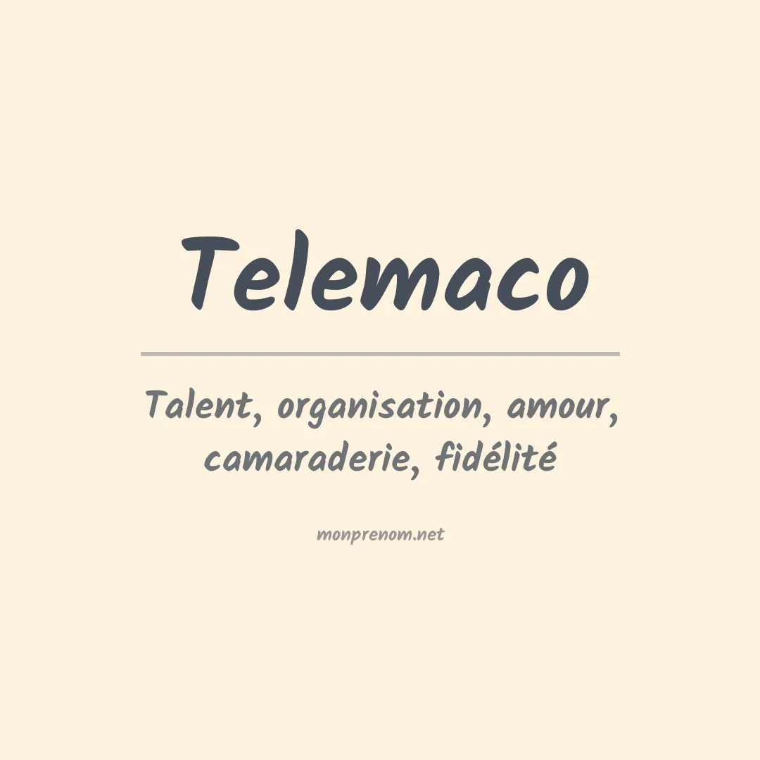 Signification du Prénom Telemaco