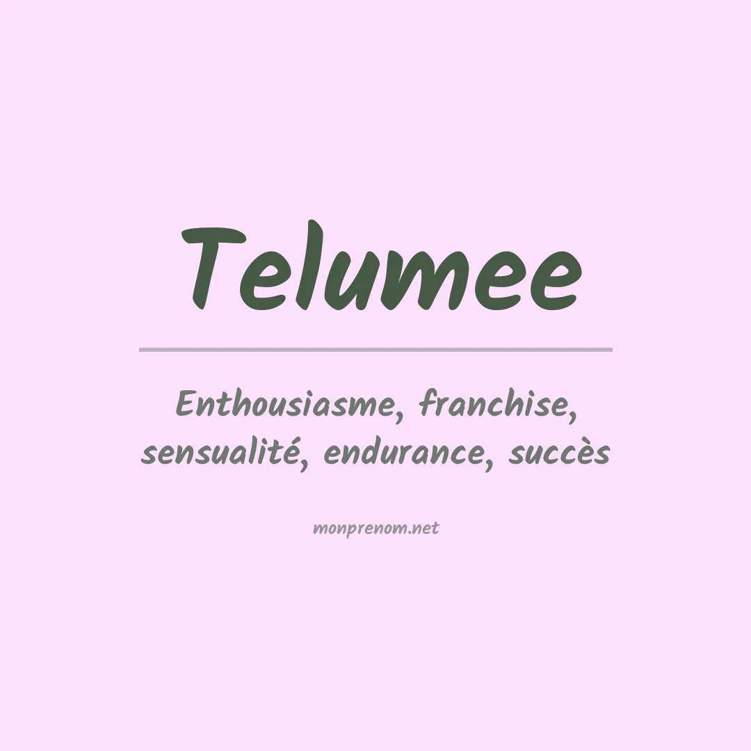 Signification du Prénom Telumee Signification du Prénom Telumee