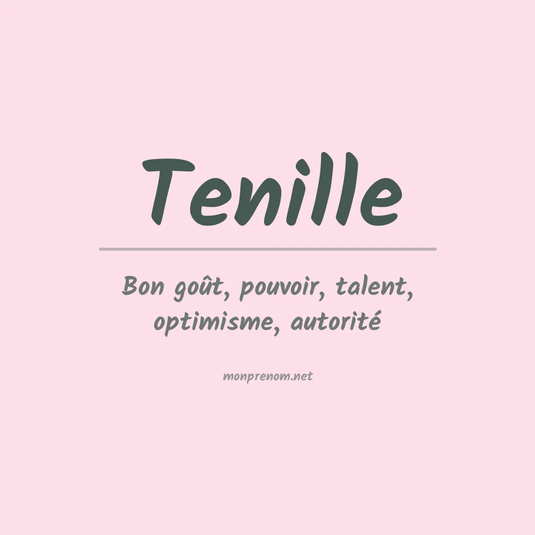 Signification du Prénom Tenille