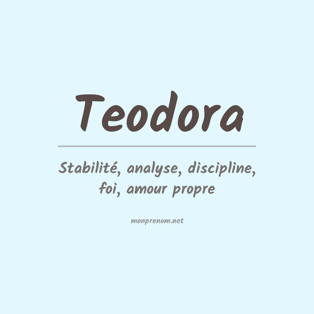 Signification du Prénom Teodora