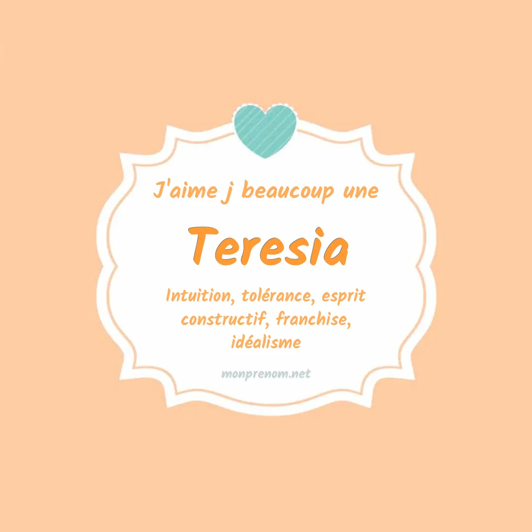 j'aime beaucoup Teresia