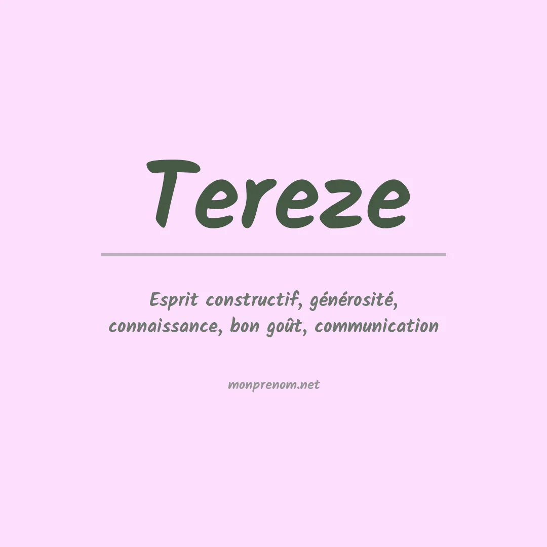 Signification du Prénom Tereze