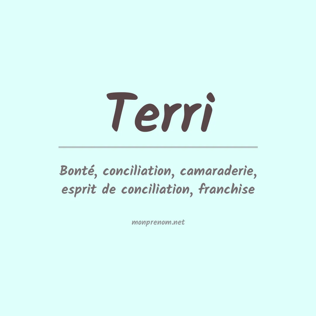 Signification du Prénom Terri