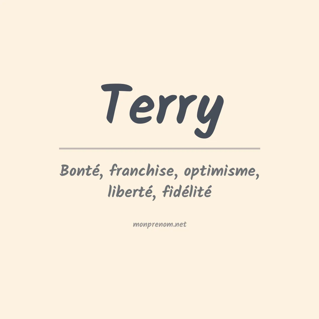 Signification du Prénom Terry