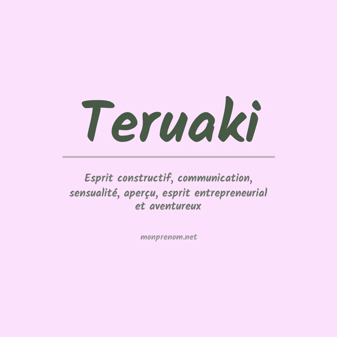 Signification du Prénom Teruaki Signification du Prénom Teruaki
