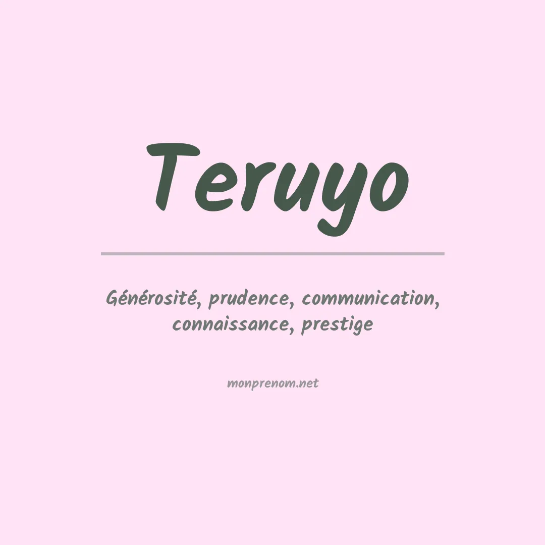 Signification du Prénom Teruyo