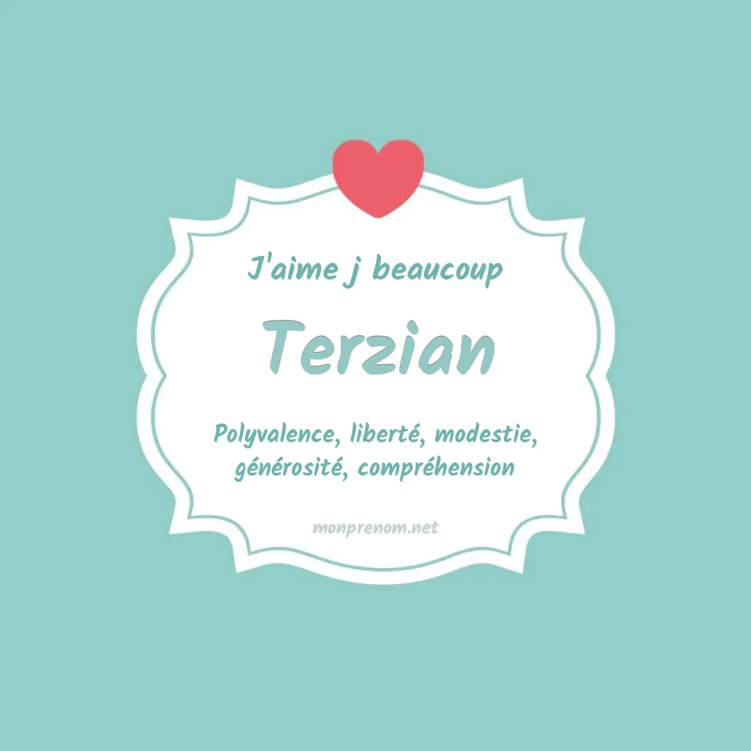 j'aime beaucoup Terzian